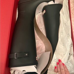 Hunter Black Tall Rain Boots